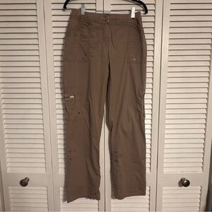 Chico’s 00 Convertible Cargo Roll-Tab Pants in Khaki